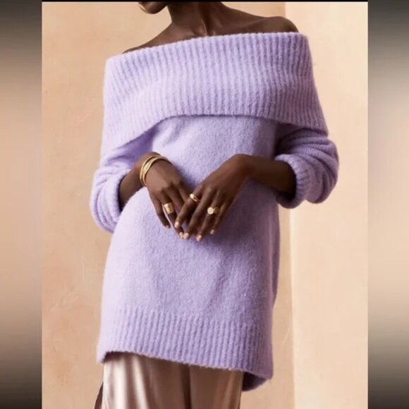 Banana Republic
Oversized Cowl-Neck
Tunic Sweater Lilac
51% Alpaca blend Sz XL - Picture 3 of 12
